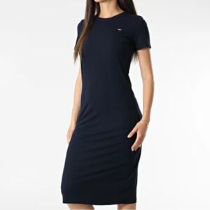 TOMMY JEANS HILFIGER COTTON MIDI BODYCON DRESS NWT SOLD OUT ONLINE SIZE MEDIUM